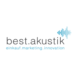 Logo von best.akustik mit dem Text 'einkauf.marketing.innovation.'