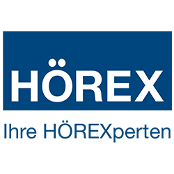 Logo von HÖREX mit dem Text 'Ihre HÖREXperten.
